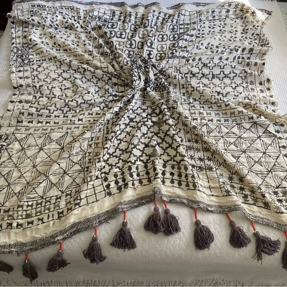 Urban Outfitters Textured Tapestry With Tassels